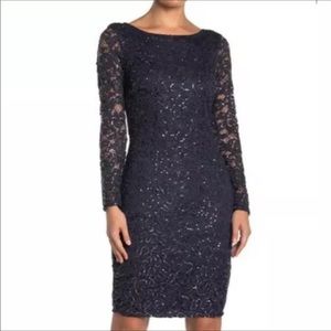 Marina Sequin Lace Dress Size 14